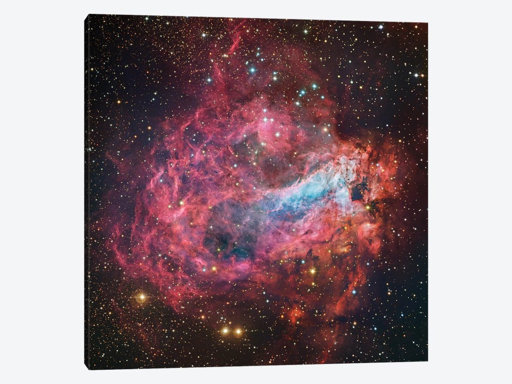 M17, Swan, Omega, Horseshoe, Lobster Nebula (NGC 6618) by Robert Gendler 1-piece Canvas Artwork
