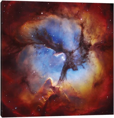 M20, Trifid Nebula II Canvas Art Print - Nebula Art