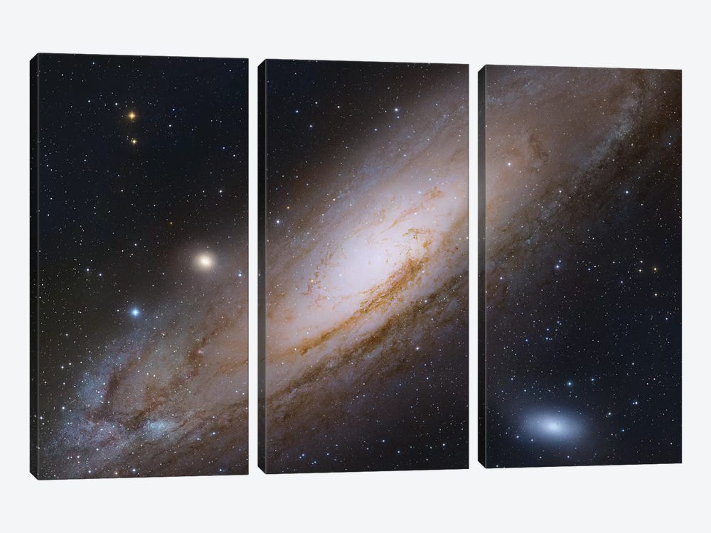 M31, Andromeda Galaxy IV by Robert Gendler 3-piece Canvas Wall Art