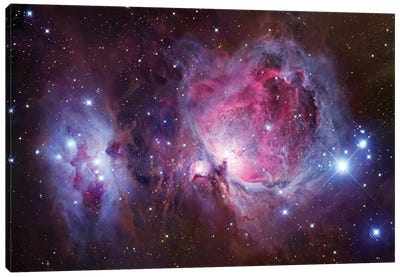 M42, The Great Nebula In Orion Mosaic Canvas Art Print - Nebula Art