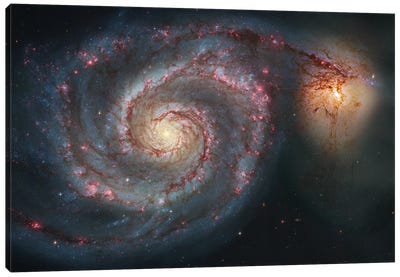 M51, The Whirlpool Galaxy I Canvas Art Print - Galaxy Art