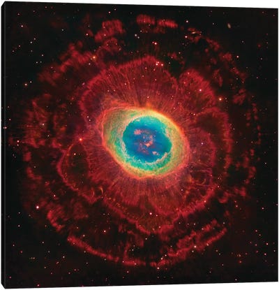 M57, The Ring Nebula (NGC 6720) Canvas Art Print - Nebula Art