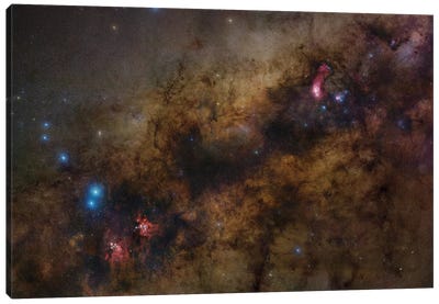 Milky Way Center Canvas Art Print - Galaxy Art