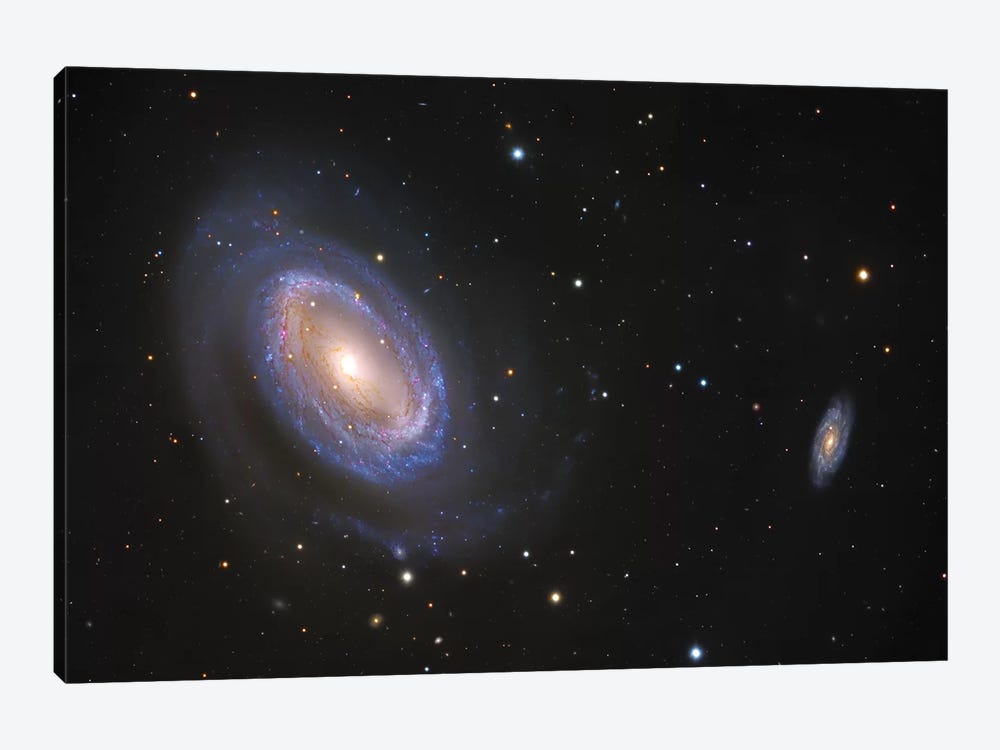 Spiral Galaxies In Coma Berenices (NGC 4725) by Robert Gendler 1-piece Canvas Wall Art