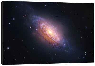 Spiral Galaxy In Leo (NGC 3521) Canvas Art Print - Galaxy Art
