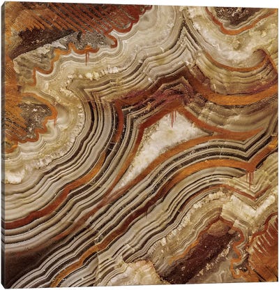 Burnished Copper Canvas Art Print - Gilded Geodes