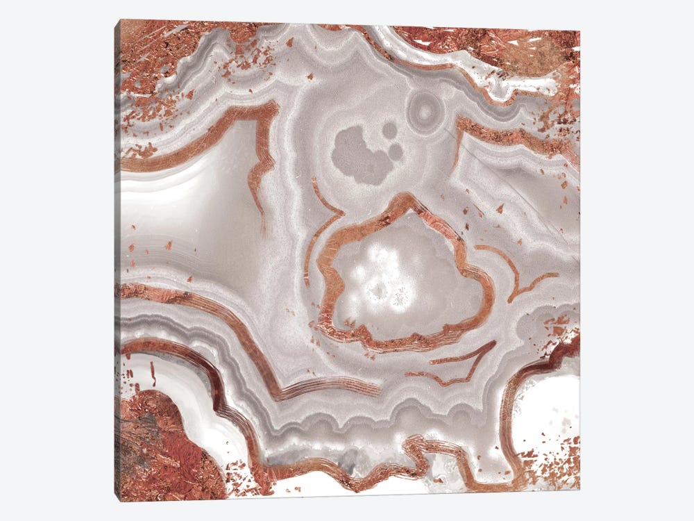 Rose Gold White Luster by 5by5collective 1-piece Canvas Artwork