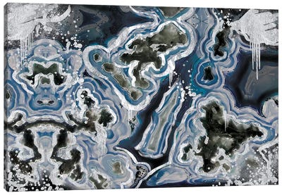 Royal Sterling Geode Canvas Art Print - Ultra Earthy