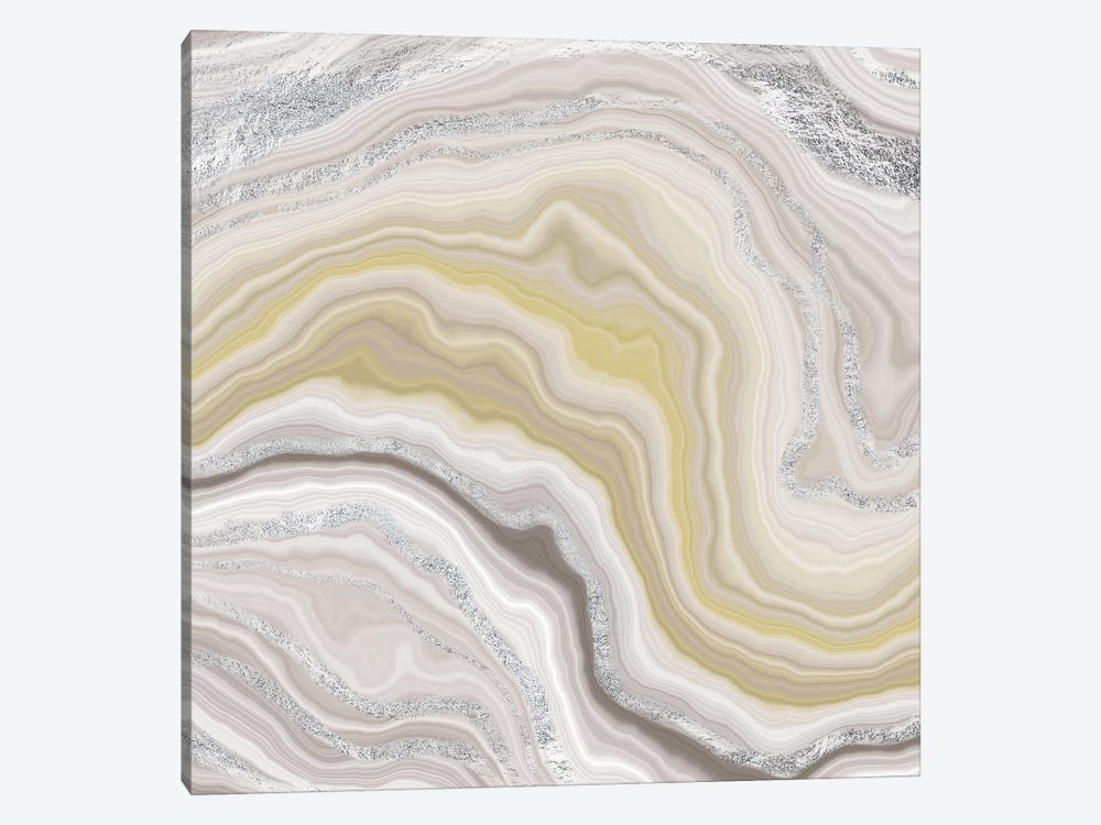 Sterling Fluidity by 5by5collective 1-piece Canvas Wall Art