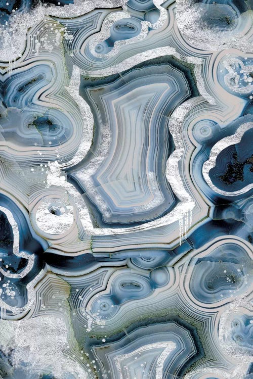 Sterling Sapphire Geode by 5by5collective wall art