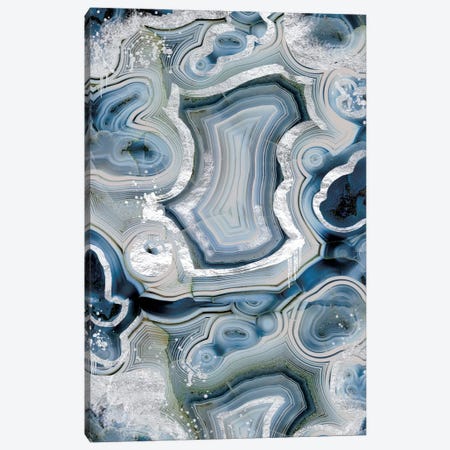 Sterling Sapphire Geode Canvas Print #GEO9} by 5by5collective Canvas Wall Art