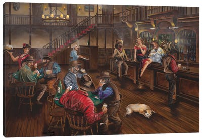 Old West Saloon Canvas Art Print - Geno Peoples