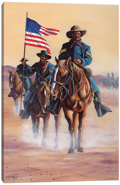 Buffalo Soldiers Canvas Art Print - Cowboy & Cowgirl Art