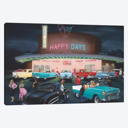 Happy Days Canvas Print #GEP76} by Geno Peoples Canvas Art Print