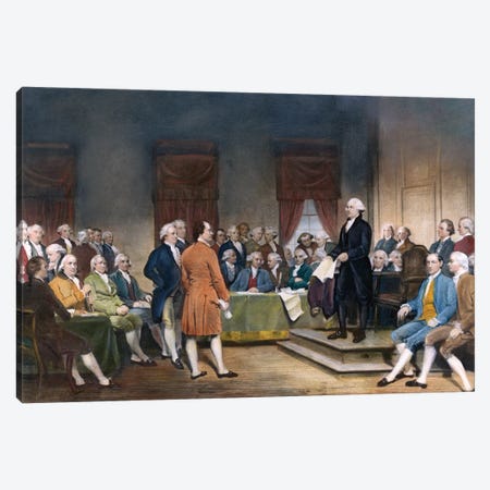 Constitutional Convention, 1787 Canvas Print #GER104} by Junius Brutus Stearns Canvas Art Print