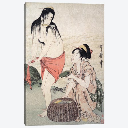 Japan: Abalone Divers Canvas Print #GER107} by Kitagawa Utamaro Art Print
