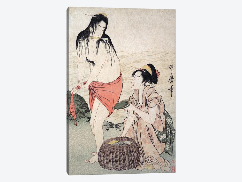 Japan: Abalone Divers by Kitagawa Utamaro 1-piece Canvas Art