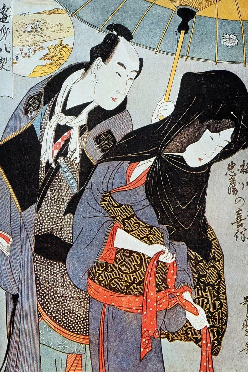 Utamaro: Lovers, 1797 by Kitagawa Utamaro wall art
