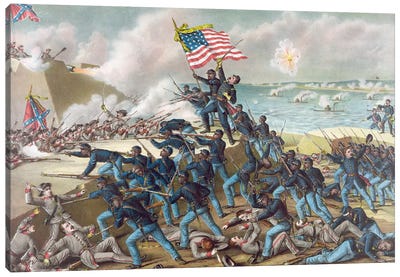 Battle Of Fort Wagner, 1863 Canvas Art Print - Granger