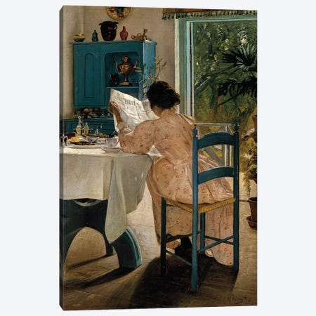 Ring: Breakfast, 1898 Canvas Print #GER110} by Laurits Andersen Ring Art Print