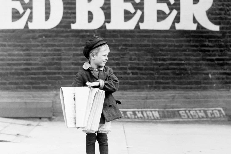 Newsboy, 1910