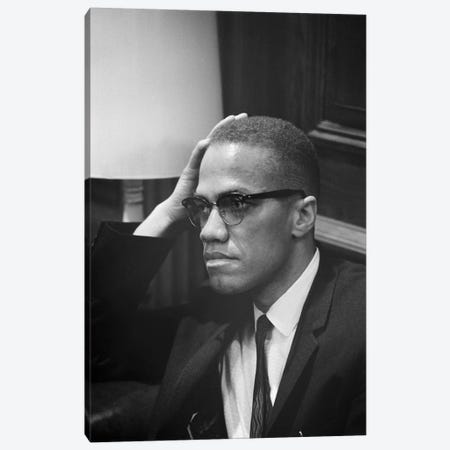 Malcolm X (1925-1965) Canvas Print #GER118} by Marion Trikosko Canvas Print