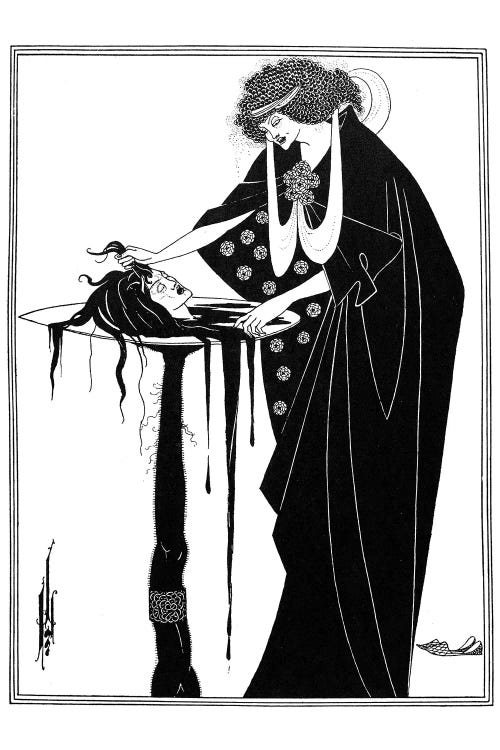 Wilde: Salome III by Aubrey Beardsley wall art