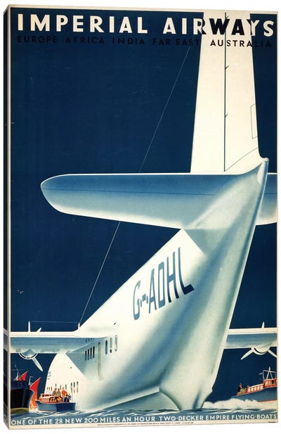 Airline Poster, 1936 Canvas Art Print