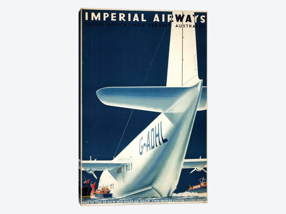 Airline Poster, 1936 by Mark Severin 1-piece Canvas Print