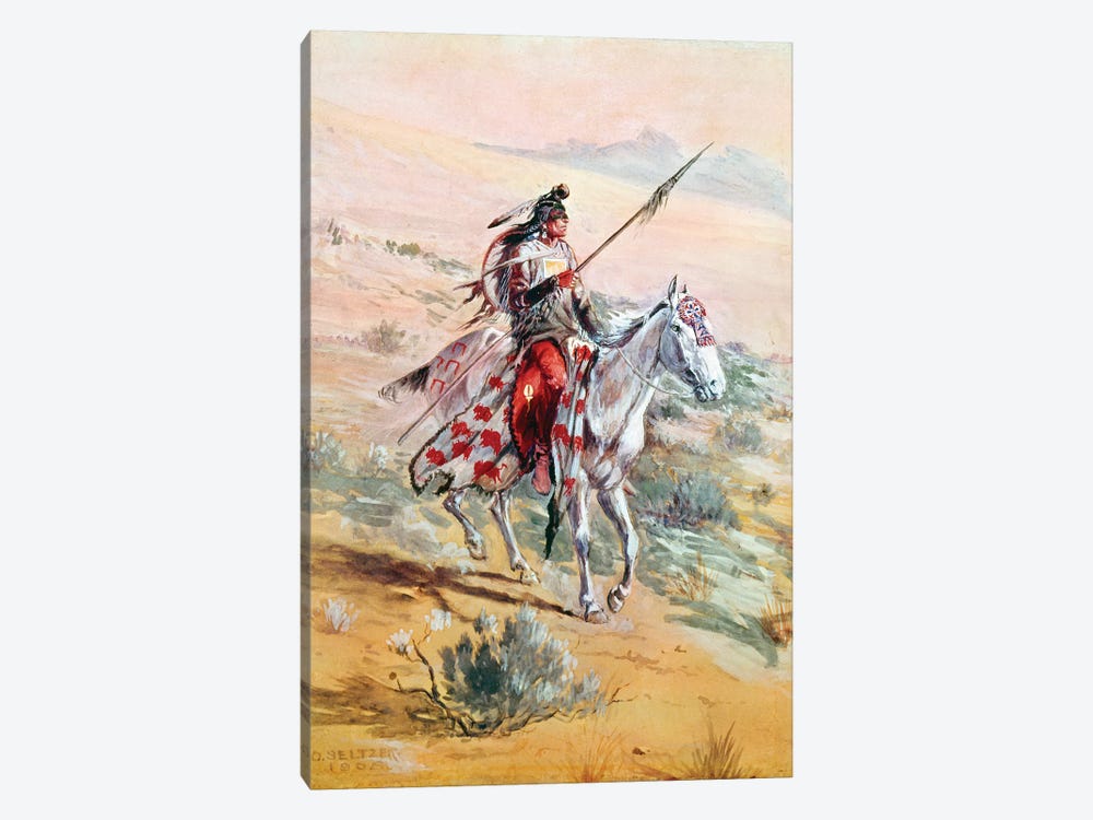 Native American Warrior by Olaf Carl Seltzer 1-piece Canvas Print