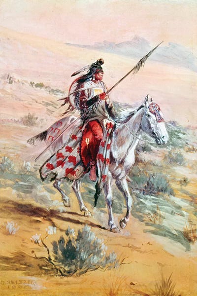 The Granger Collection: Native American Warrior by Olaf Carl Seltzer