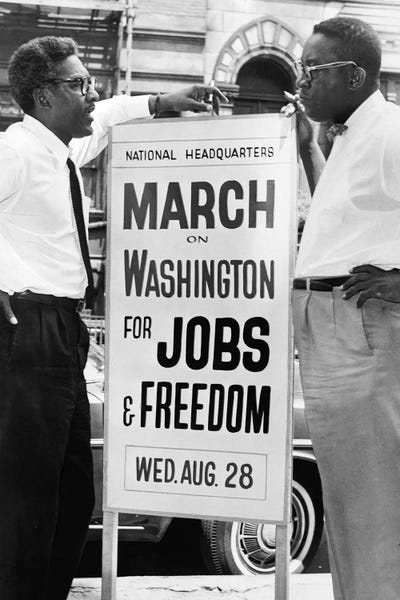 The Granger Collection: Rustin And Robinson, 1963 by Orlando Fernandez