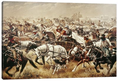 Oklahoma Land Rush, 1889 Canvas Art Print