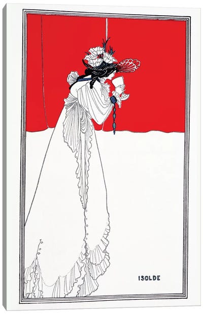 Beardsley: Isolde, 1899 Canvas Art Print