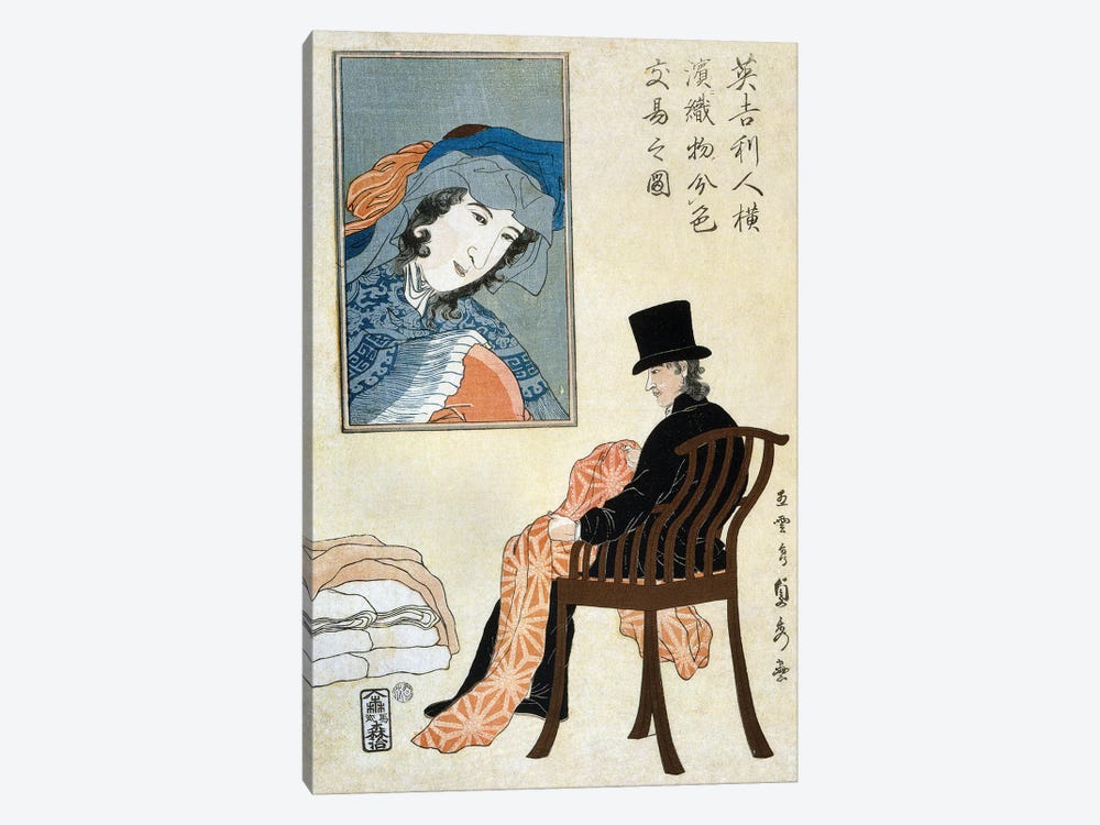 Japan: Yokohama, C1861 by Sadahide Utagawa 1-piece Canvas Art Print