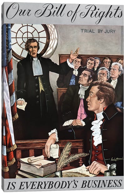 Bill Of Rights, 1959 Canvas Art Print