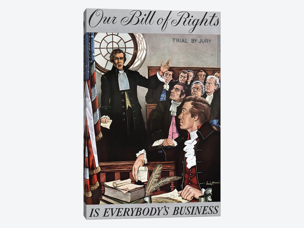 Bill Of Rights, 1959 by Stanley Dersh 1-piece Art Print