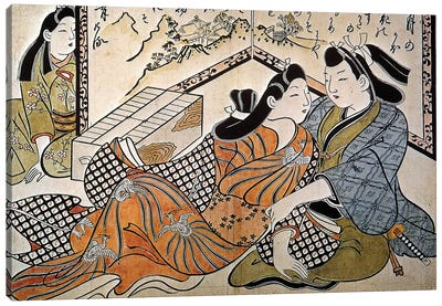 Japan: Lovers Canvas Art Print - Granger