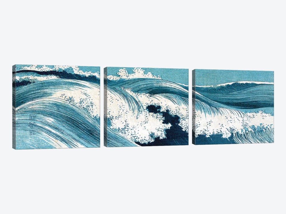 Uehara: Ocean Waves by Uehara Konen 3-piece Canvas Art Print