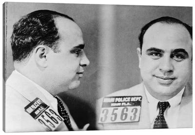 Al Capone (1899-1947) Canvas Art Print - Gangsters & Criminals