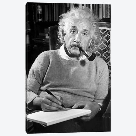 Albert Einstein (1879-1955) Canvas Print #GER164} by Unknown Art Print