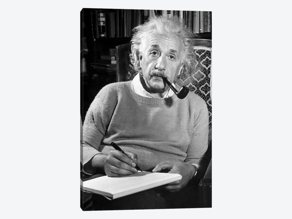 Albert Einstein (1879-1955) by Unknown 1-piece Canvas Print