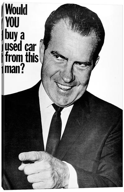 Anti-Nixon Poster, 1960 Canvas Art Print - Richard Nixon