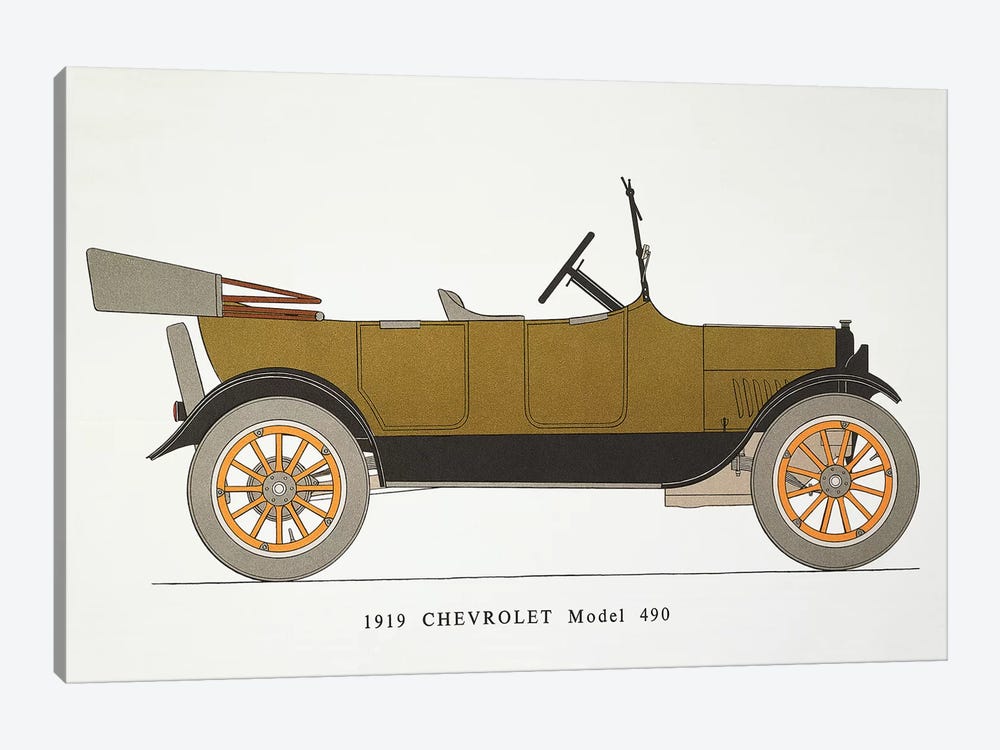 Auto: Chevrolet, 1919 by Unknown 1-piece Canvas Artwork