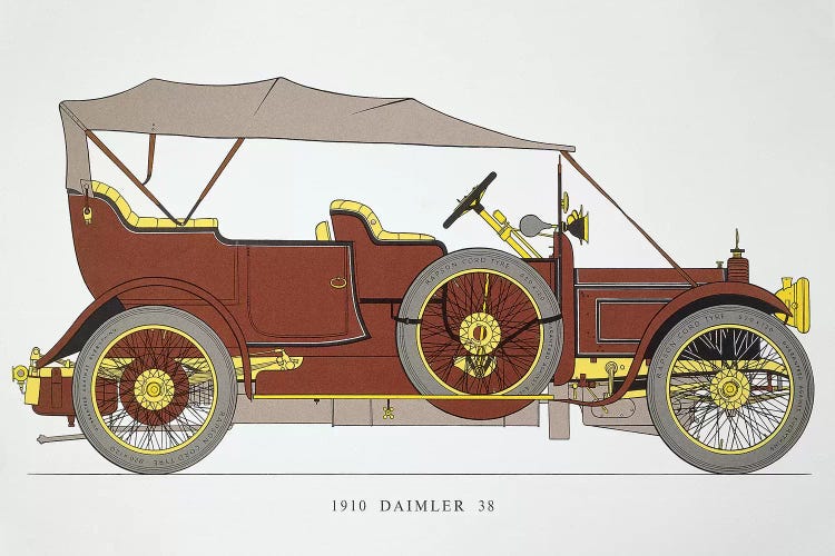Auto: Daimler 38 Hp, 1910 by Unknown wall art