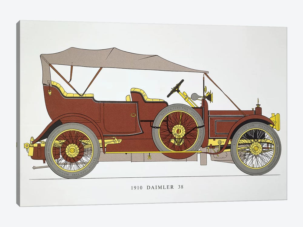 Auto: Daimler 38 Hp, 1910 by Unknown 1-piece Canvas Art Print