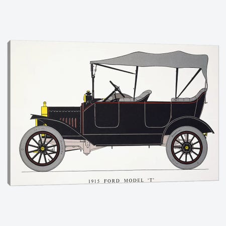 Auto: Model T Ford, 1915 Canvas Print #GER180} by Unknown Canvas Artwork
