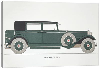 Automobile: Stutz, 1929 Canvas Art Print - Art Deco