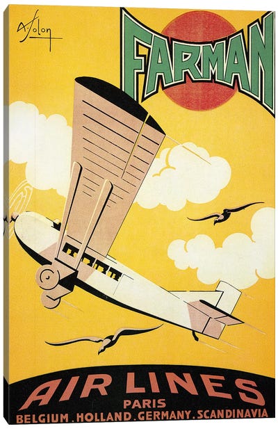 Aviation Poster, 1926 Canvas Art Print - Retro Redux