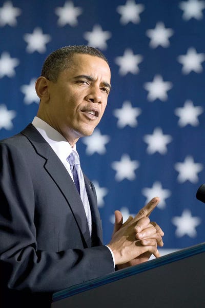 The Granger Collection: Barack Obama At Podium (1961- ) by Unknown